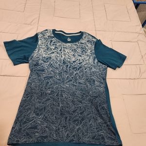 New Jordan Teal Gradient Shoe Pattern Short Sleeve T-Shirt Mens Size Large